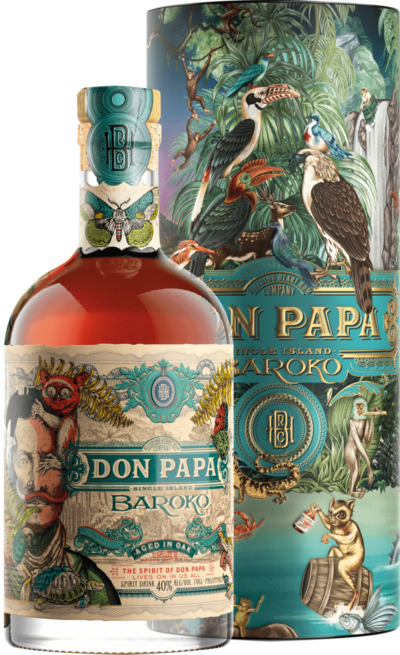 Don Papa Baroko Golden Rum Cutie 0.7L