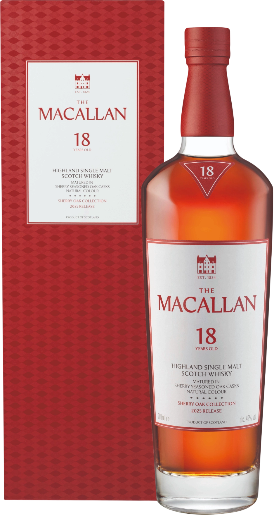 Macallan 18 Ani Sherry Oak Single Malt Whisky 0.7L