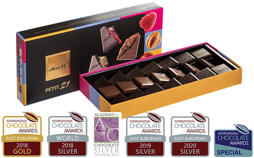 chocoMe Selecție cu Zmeură, Alune și Mango 115g (PT21301)